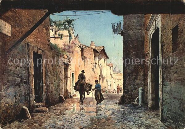 Kuenstlerkarte E. Roesler Franz Roma Sparita Via dell'