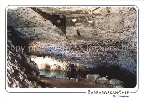 Hoehlen Caves Grottes Barbarossahöhle Grottensee