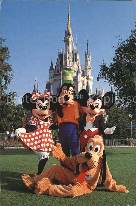Walt Disney World Cinderella Castle Mickey Minnie Goofy P