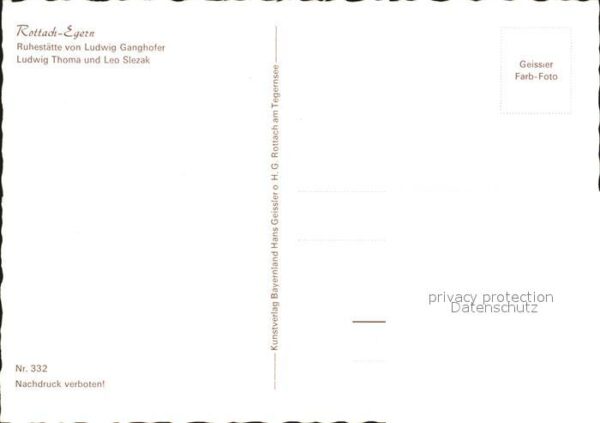 Tod Ruhestätte Ludwig Ganghofer Ludwig Thom – Bild 2