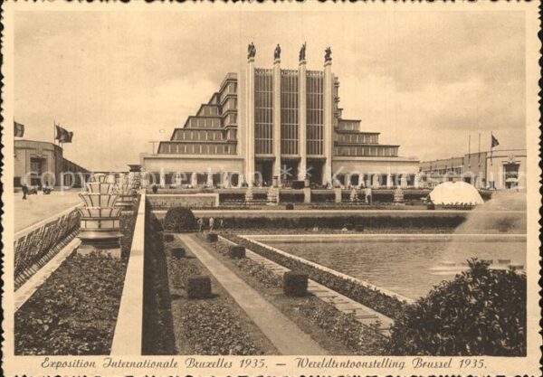 Exposition Internationale Bruxelles 1935 Grands Palais Place du Centenaire