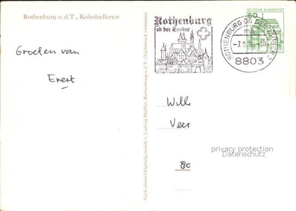 Moessler L. Rothenburg ob der Tauber Kobolzellertor – Bild 2