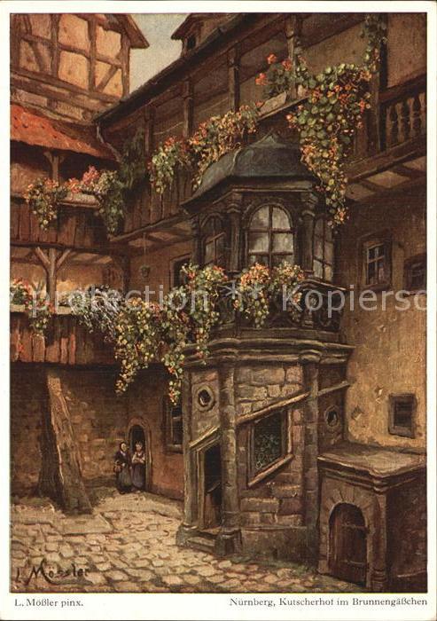 Moessler L. Nürnberg Kutscherhof im Brunnengässchen