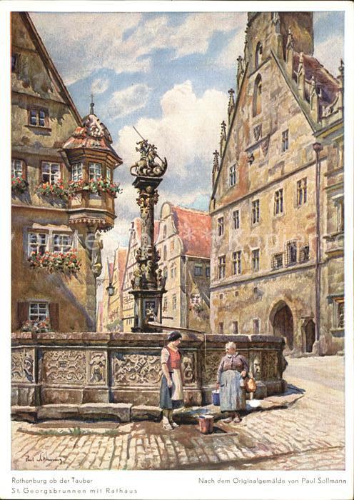 Sollmann Paul Rothenburg Tauber St. Georgsbrunnen mit