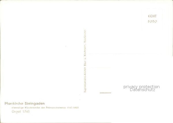 Kirchenorgel Pfarrkirche Steingaden – Bild 2