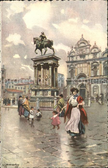 Venezia Venedig Monumento a Colleoni Künstlerkarte