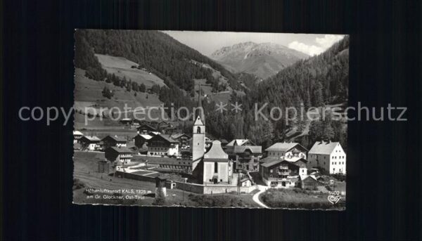 Kals Grossglockner Ortsansicht mt Kirche Höhenluftkurort