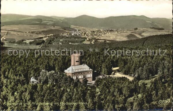 Winterberg Hochsauerland Astenturm Gaststätte Fliegeraufnahme