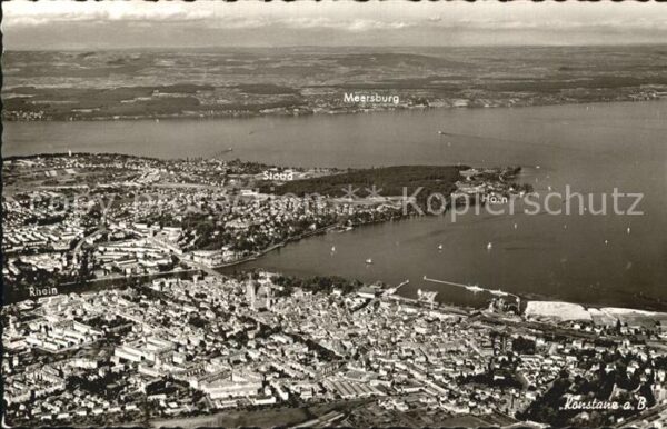 Konstanz Bodensee mit Blick nach Meersburg Fliegeraufnahm