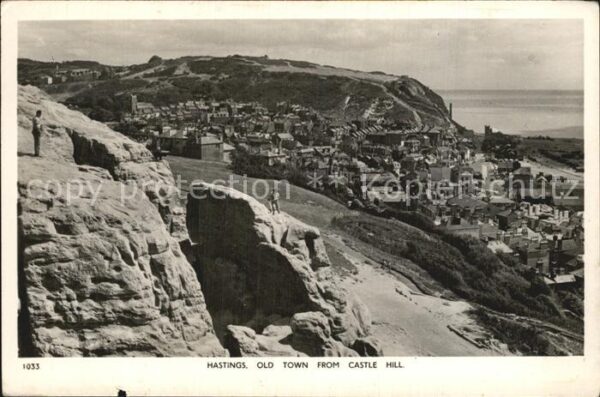 Hastings East Sussex Old Town from Castle Hill