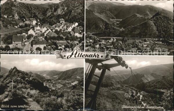 Altenahr Totale mit Burg Aare Jugendherberge Ses