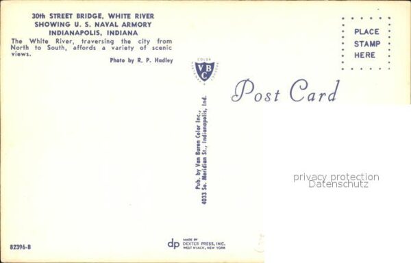 Indianapolis White River showing US Naval Armory – Bild 2