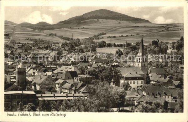 Vacha Ortsansicht mit Kirche Blick zum Ulster