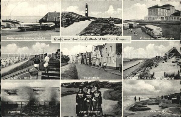 Wittduen Amrum Landungsbrücke Leuchtturm Kurhaus Busha