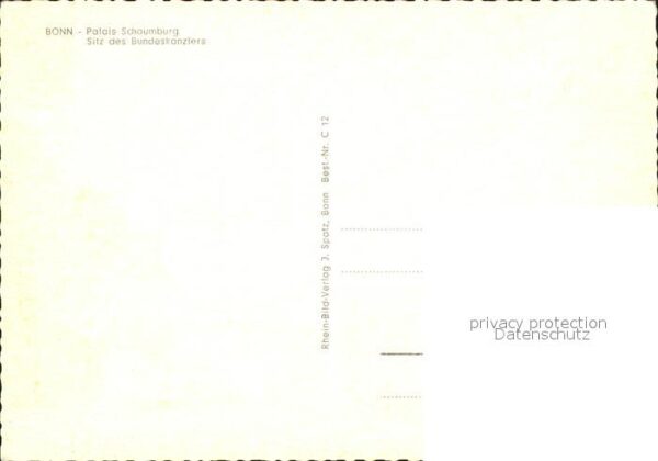 Bonn Rhein Palais Schaumburg Sitz des Bundeskanzle – Bild 2