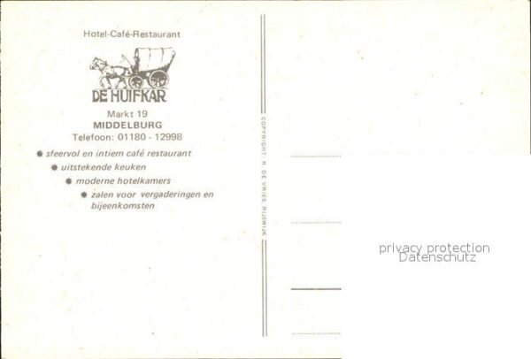 Middelburg Zeeland Hotel Cafe Restaurant De Huifkar – Bild 2