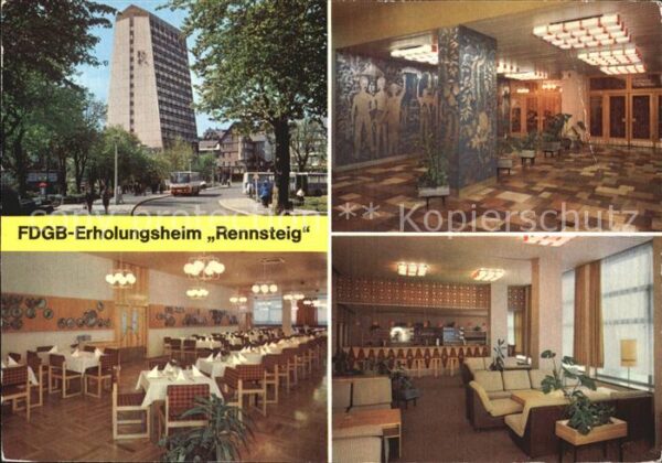 Oberhof Thueringen FDGB Erholungsheim Rennsteig Empfang Sp