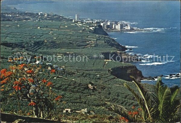 Tenerife Valle de La Orotava al fondo Puerto de