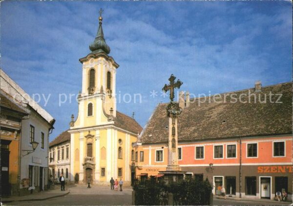 Szentendre Marx ter Platz Denkmal Kirche