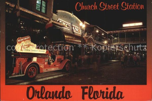 Orlando Florida Church Street Station at night