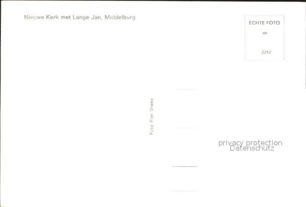 Middelburg Zeeland Nieuwe Kerk met Lange Jan Kirche Turm – Bild 2