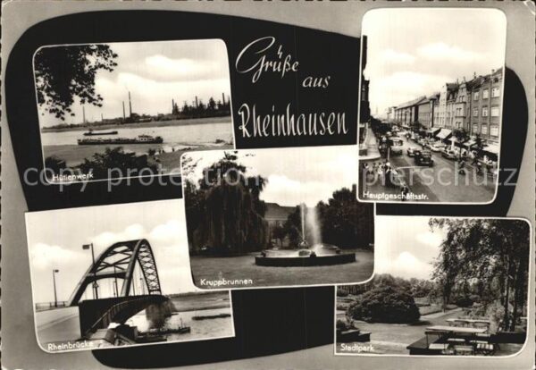 Rheinhausen Duisburg Hüttenwerk Rheinbrücke Kruppbrunnen Hau