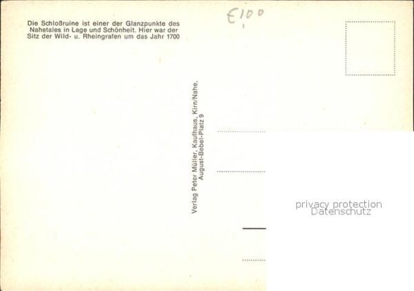 Kirn Nahe Schloss Dhaun Eingangsportal – Bild 2
