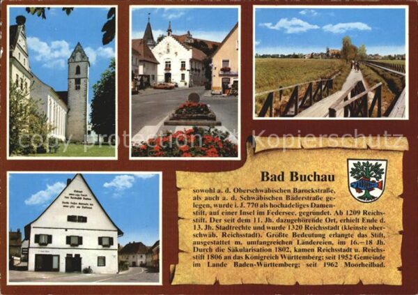 Bad Buchau Federsee Ortsansichten Kirche Steg Geschichte