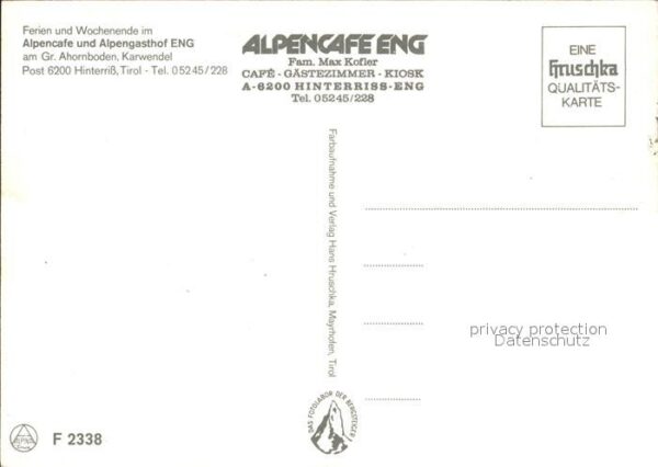 Hinterriss Tirol Alpencafe Alpengasthof ENG Ahornboden K – Bild 2