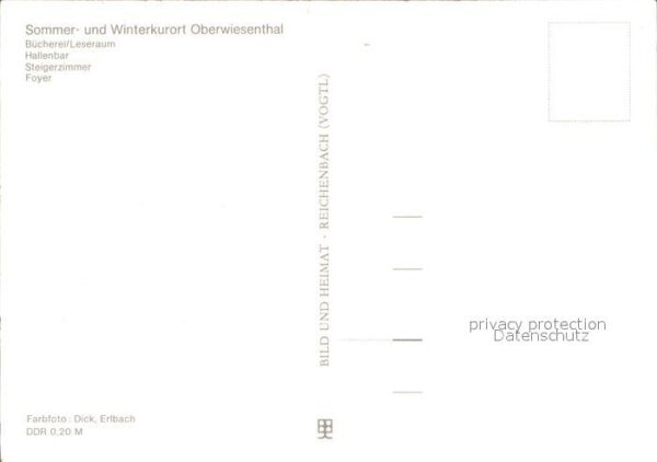 Oberwiesenthal Erzgebirge FDGB Erholungsheim Am Fichtelberg Büche – Bild 2