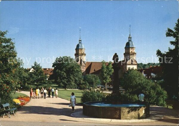 Freudenstadt Evangelische Stadtkirche und Marktbrunn