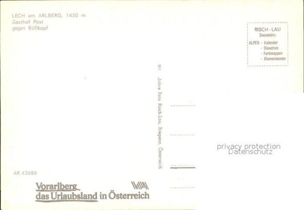Lech Vorarlberg Gasthof Post gegen Rüfikopf – Bild 2