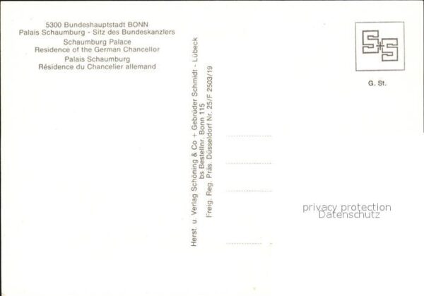 Bonn Rhein Palais Schaumburg – Bild 2