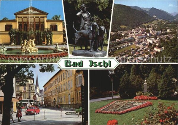 Bad Ischl Salzkammergut Kurhaus Skulptur Fliegeraufnahme Strass