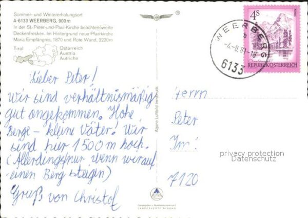 Weerberg Fliegeraufnahme mit St Peter und Paul K – Bild 2
