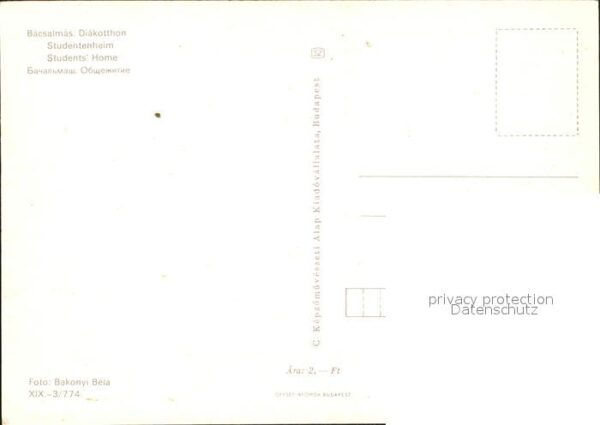 Bacsalmas Studentenheim – Bild 2