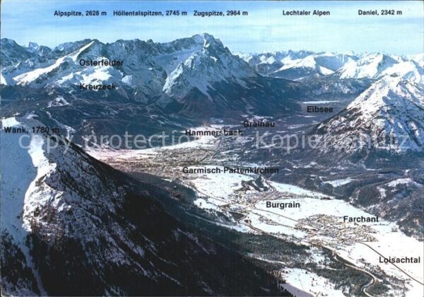 Garmisch-Partenkirchen Loisachtal und Umgebung Panoramakarte