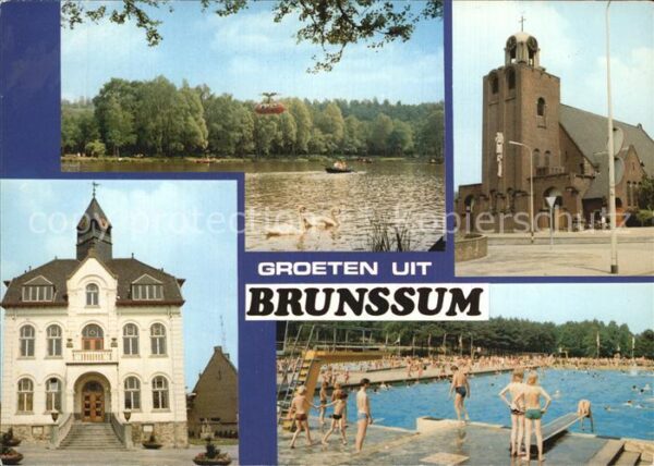 Brunssum Schwanenteich Rathaus Kirche Schwimmbad