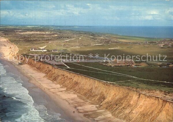 Kampen Sylt Nordseebad Steilküste Fliegeraufnahme