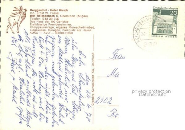 Reichenbach Oberstdorf Berggasthof Hotel Hirsch – Bild 2