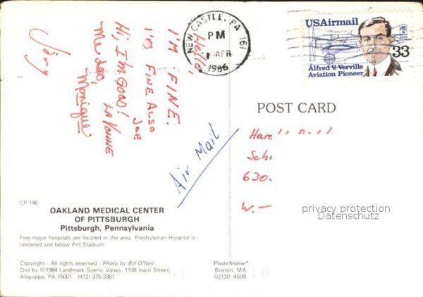 Pittsburg Pennsylvania Oakland Medical Center Fliegeraufnahme – Bild 2