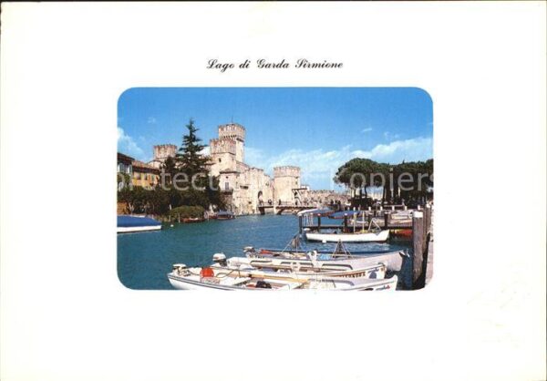 Sirmione Lago di Garda Hafen Schloss