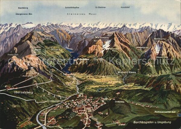 Berchtesgaden Panoramakarte