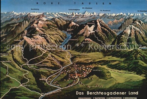 Berchtesgaden Hohe Tauern Panoramakarte
