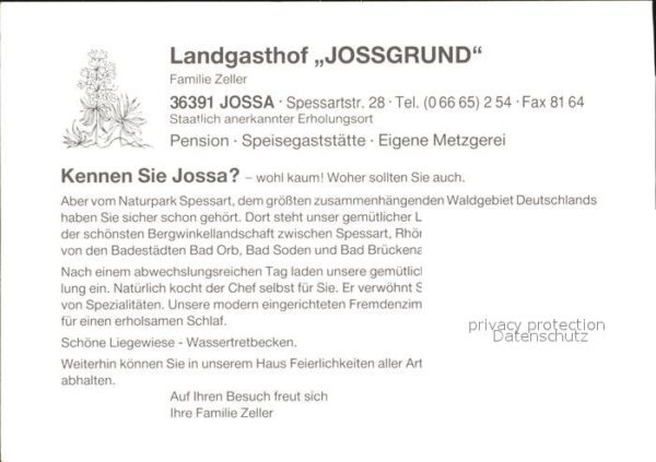 Jossa Schluechtern Landgasthof Jossgrund – Bild 2
