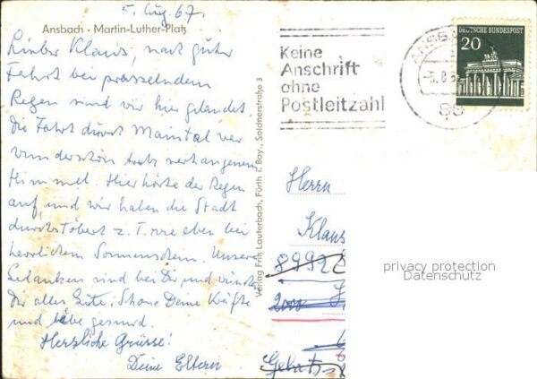 Ansbach Mittelfranken Martin Luther Platz – Bild 2
