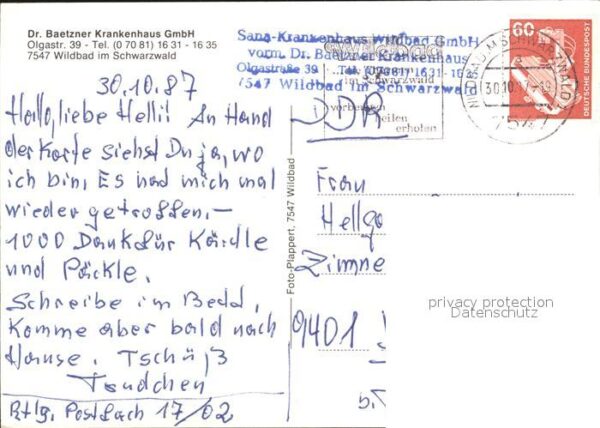 Wildbad Schwarzwald Dr Baetzner Krankenhaus Gmbh – Bild 2