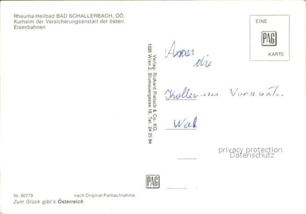 Bad Schallerbach Rheuma Heilbad Kurheim Eisenbahner – Bild 2