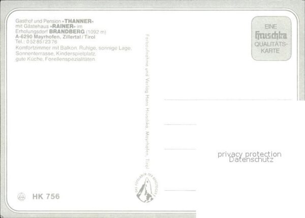 Mayrhofen Zillertal Brandberg Gasthof Thanner – Bild 2