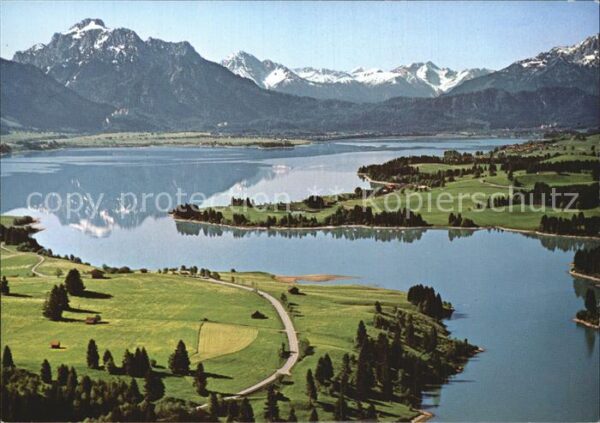 Forggensee Schwangau Allgäuer Tiroler Alpen Luftbild